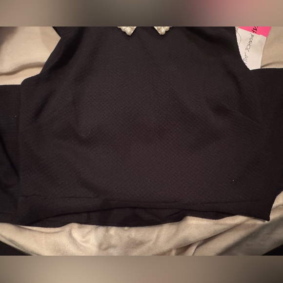 Betsey Johnson Black Breakfast at Tiffany’s Dress with Pearl Collar, size 8 - Picture 4 of 10